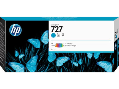HP 727 Cyan Original Ink Cartridge – 300ml (B3P19A)