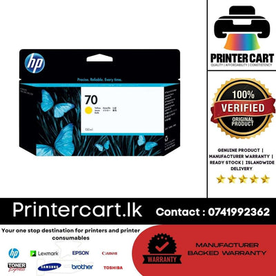 HP 70 130-ml Yellow DesignJet Ink Cartridge (C9454A)