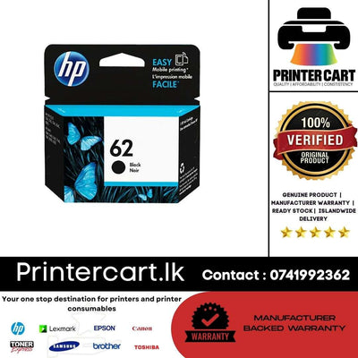 HP 62 Black Original Ink Cartridge (C2P04AA)