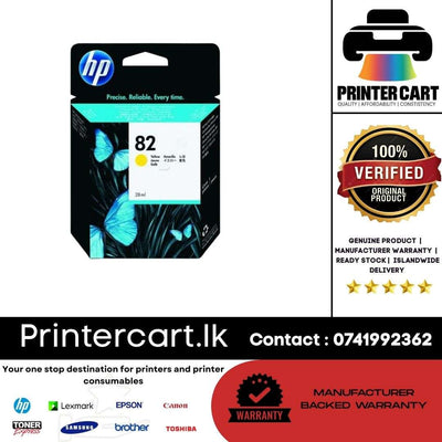 HP 82 28-ml Yellow DesignJet Ink Cartridge (CH568A)