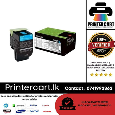 Lexmark 70C80C0 Standard-Yield Cyan Toner Cartridge