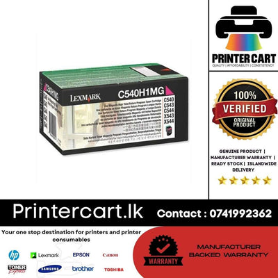 Lexmark C540H1MG High-Yield Magenta Toner Cartridge