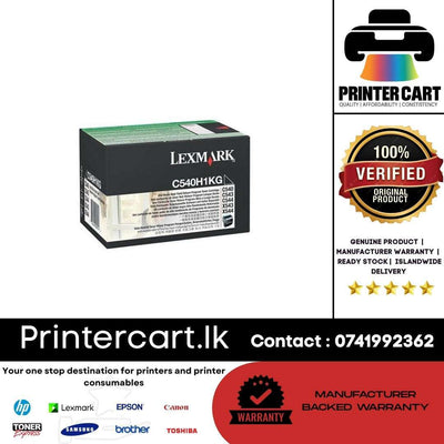 Lexmark C540H1KG High-Yield Black Toner Cartridge
