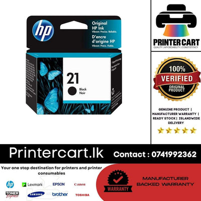 HP 21 Black Original Ink Cartridge (C9351AN)
