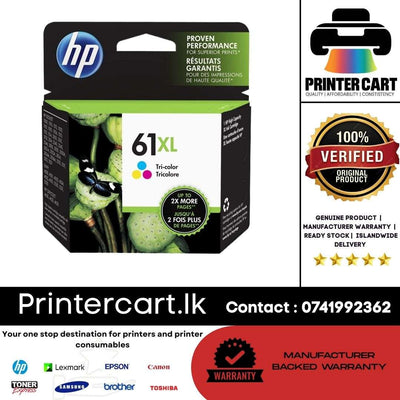 HP 61XL Tri-Color High-Yield Original Ink Cartridge (CH564WN)