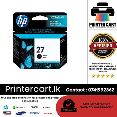 HP 27 Black Original Ink Cartridge (C8727AN)