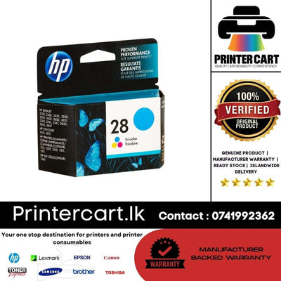 HP 28 Tri-Color Original Ink Cartridge (C8728AN)