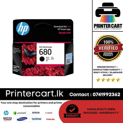 HP 680 Black Original Ink Advantage Cartridge (F6V27AA)