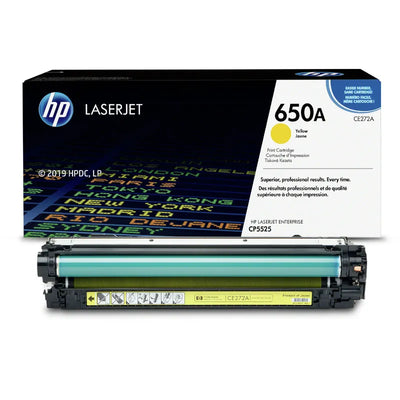HP 650A Yellow Toner Cartridge (CE272A)