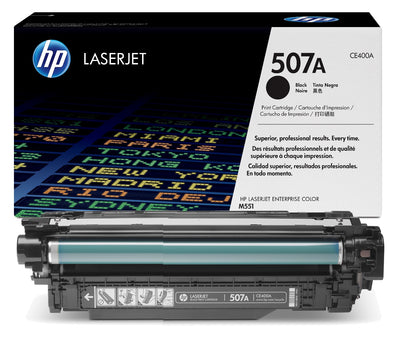 HP 507A Black Toner Cartridge (CE400A)
