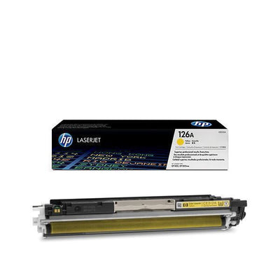 HP 126A Yellow Original LaserJet Toner Cartridge (CE312A)