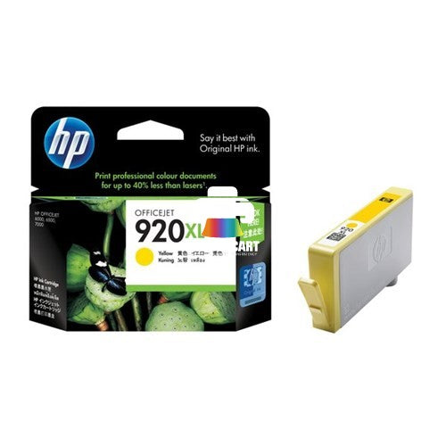 HP 920XL Yellow High-Yield Original Ink Cartridge (CD974AA)