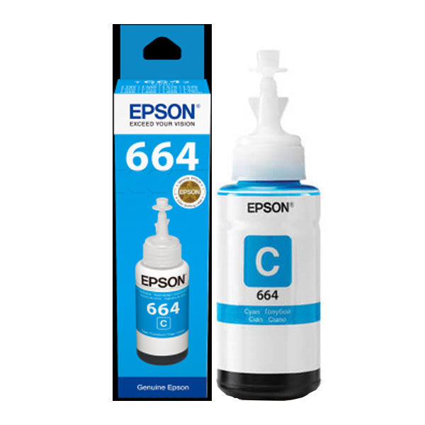 Epson 664 Cyan Ink Bottle (T6642 / C13T66424A)