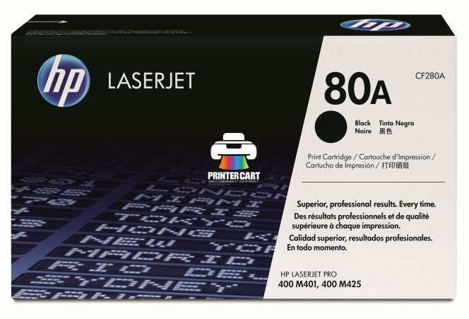 HP 80A Black Original LaserJet Toner Cartridge (CF280A)