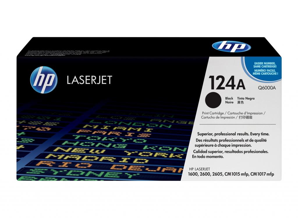 HP 124A Black Original LaserJet Toner Cartridge (Q6000A)