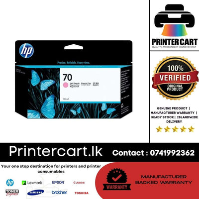 HP 70 130-ml Light Magenta DesignJet Ink Cartridge (C9455A)
