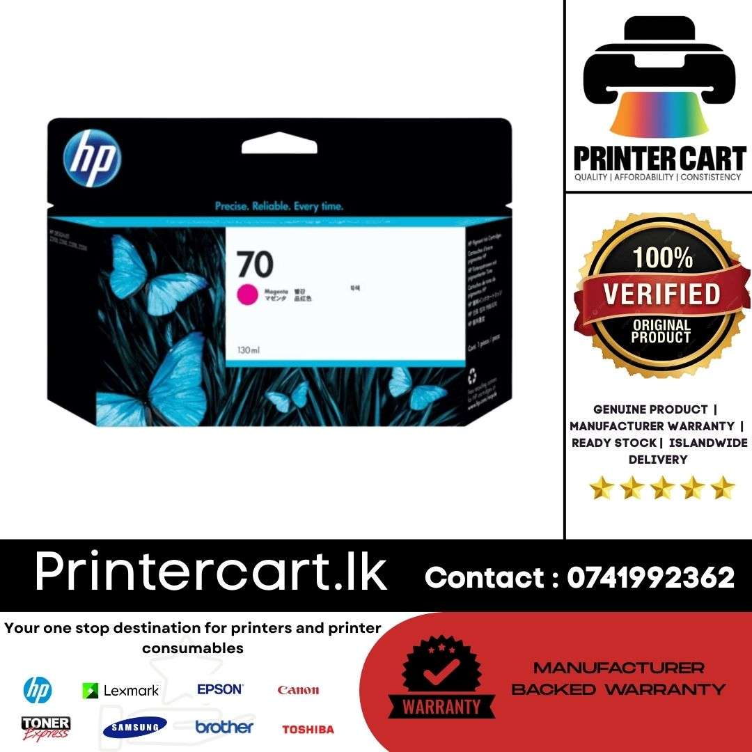 HP 70 130-ml Magenta DesignJet Ink Cartridge (C9453A)
