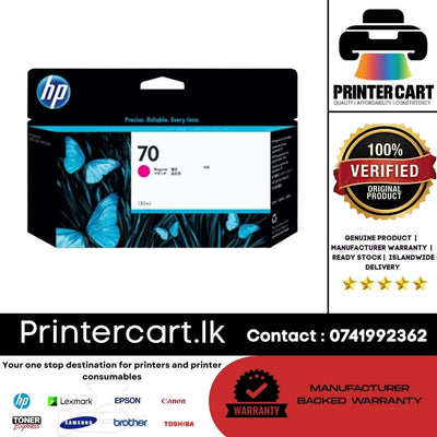 HP 70 130-ml Magenta DesignJet Ink Cartridge (C9453A)