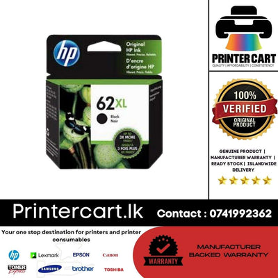 HP 62XL High Yield Black Original Ink Cartridge (C2P05AA)