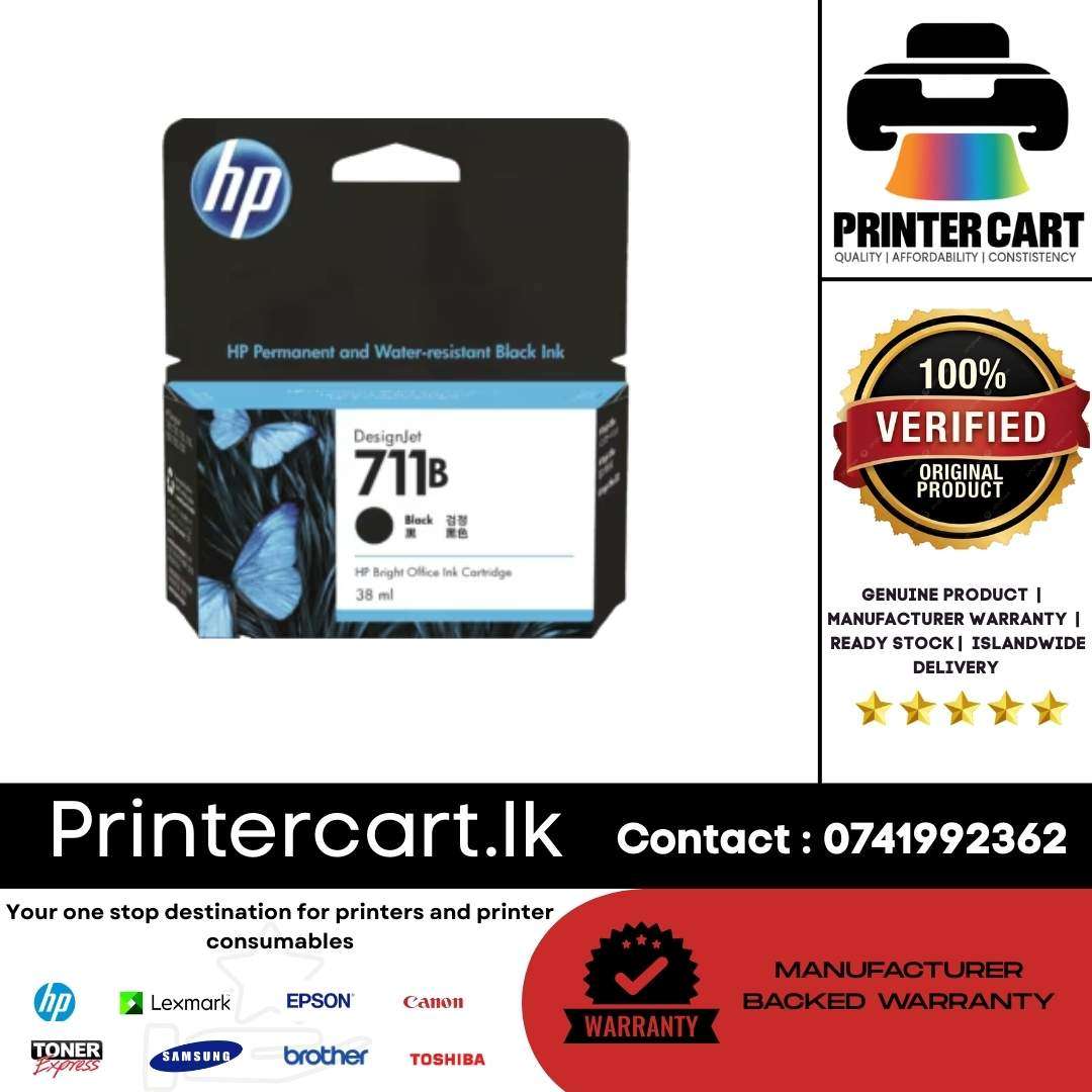 HP 711 Black Original Ink Cartridge – 38ml (CZ129A)