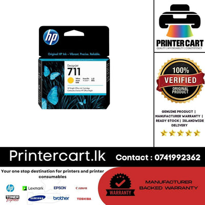 HP 711 Yellow Original Ink Cartridge – 29ml (CZ132A)