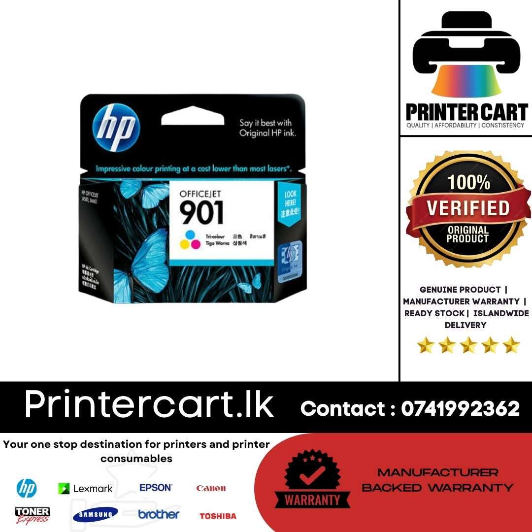 HP 901 Tri-Color Original Ink Cartridge (CC656AA)