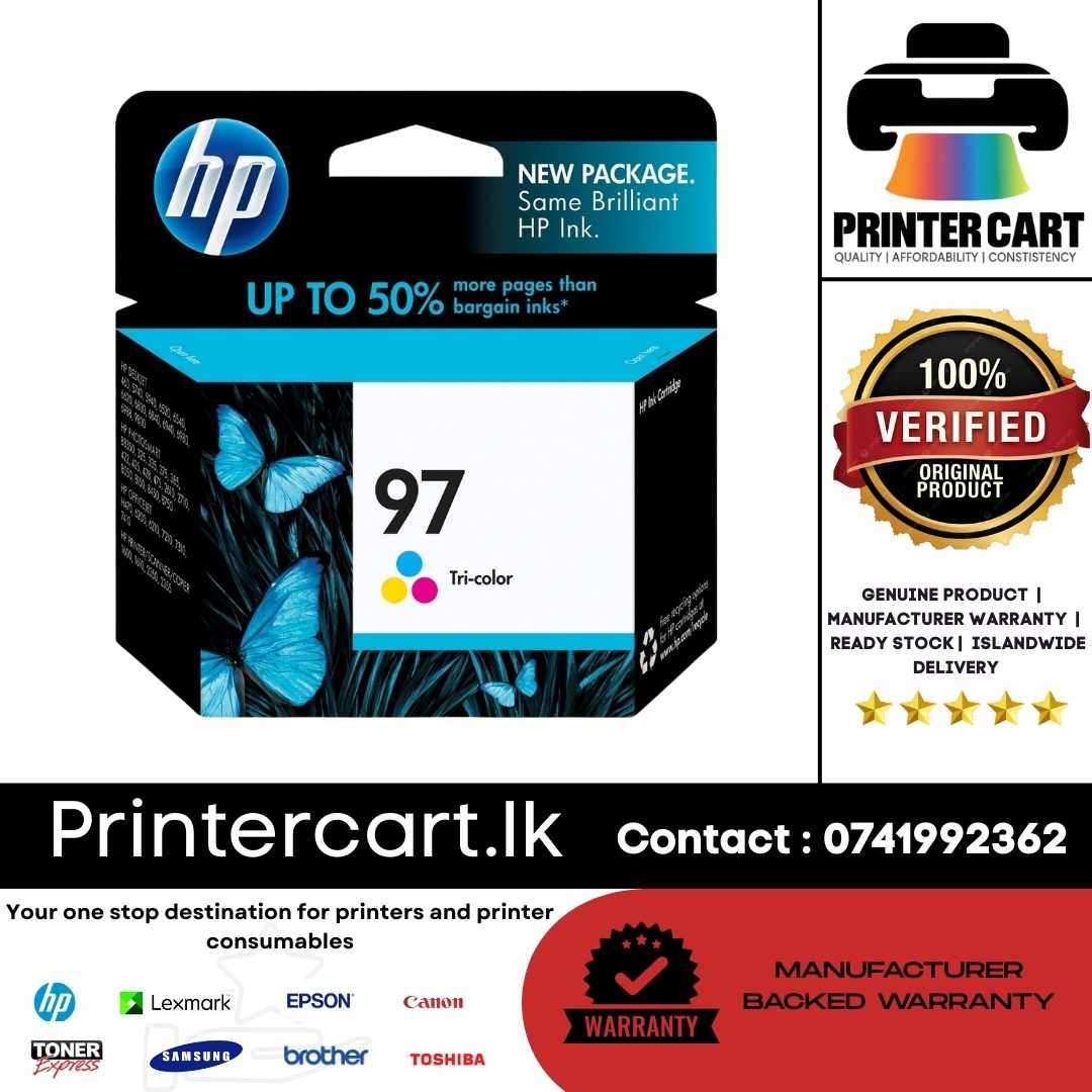HP 97 Tri-Color Original Ink Cartridge (C9363WN)