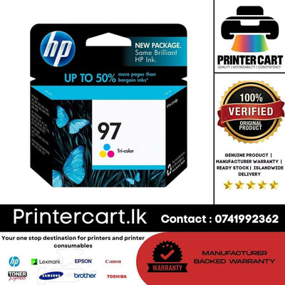 HP 97 Tri-Color Original Ink Cartridge (C9363WN)