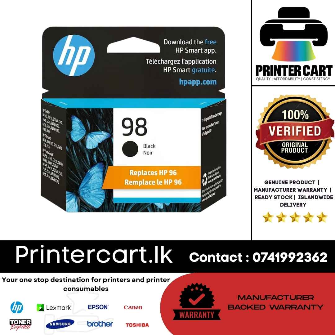 HP 98 Black Original Ink Cartridge (C9364WN)