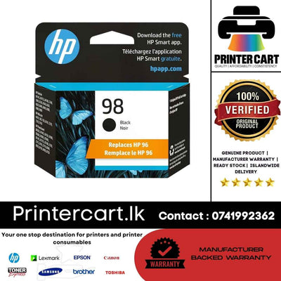 HP 98 Black Original Ink Cartridge (C9364WN)