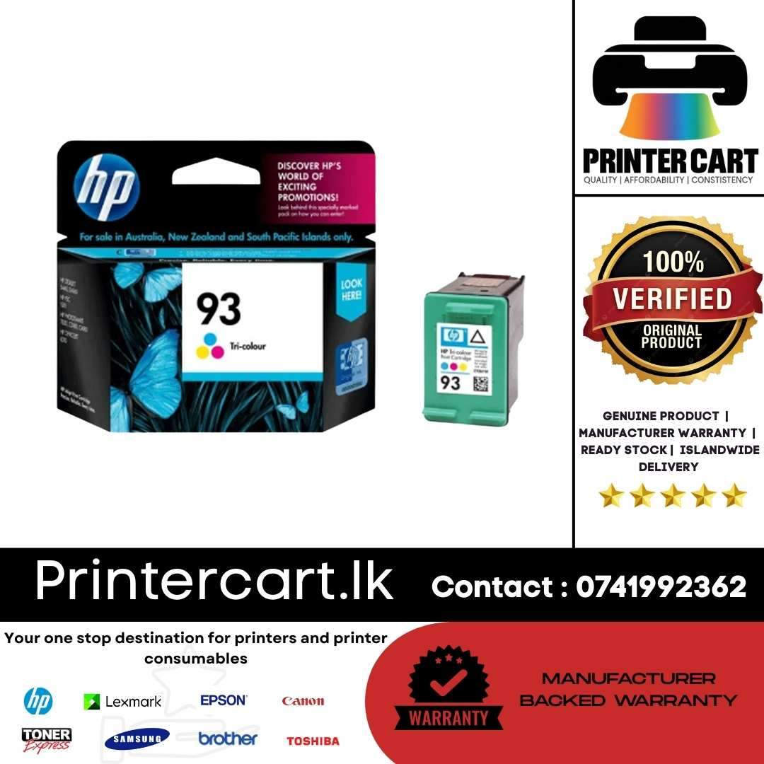 HP 93 Tri-Color Original Ink Cartridge (C9361WN)