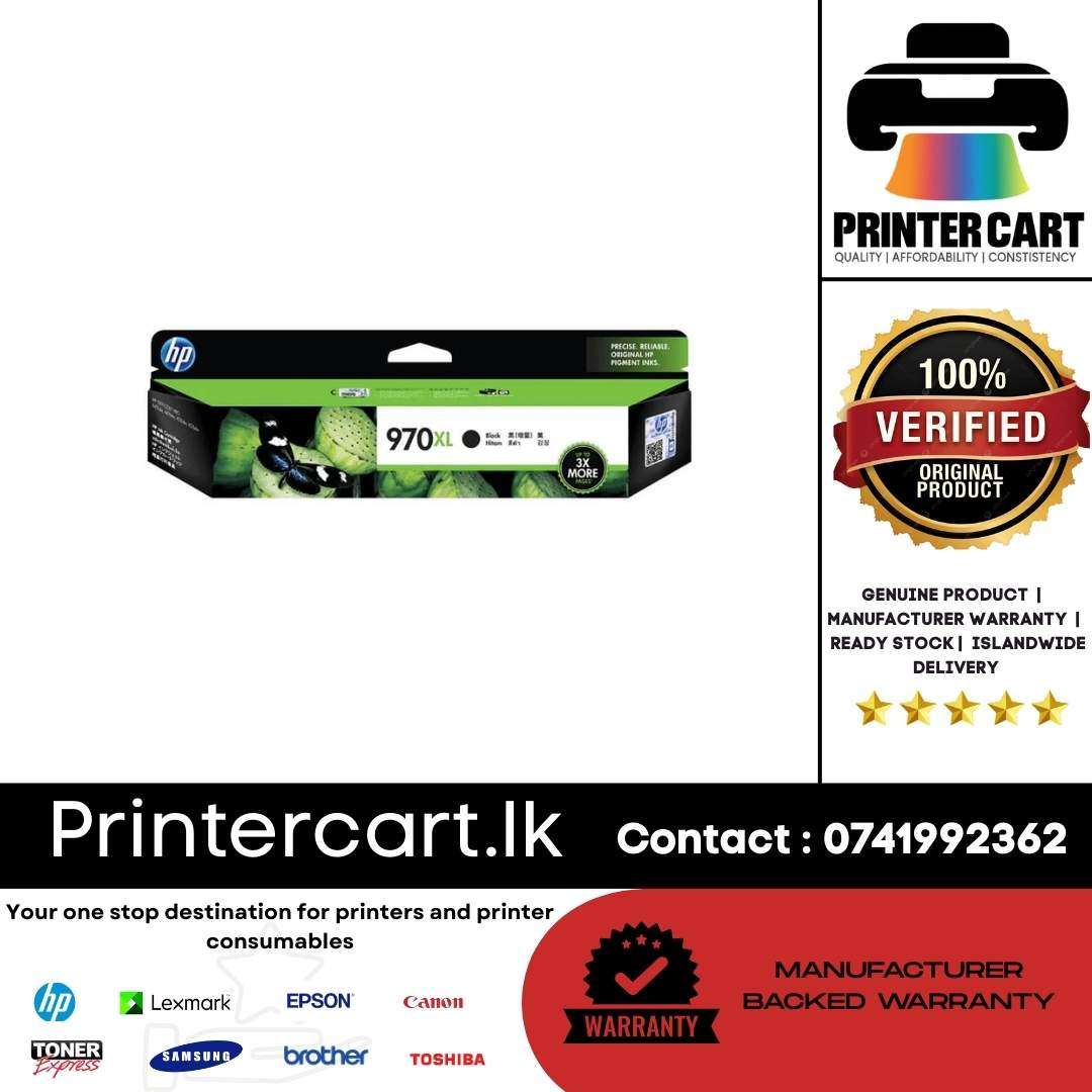 HP 970XL Black Original Ink Cartridge (CN625AE)
