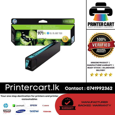 HP 971XL Cyan Original Ink Cartridge (CN626AE)