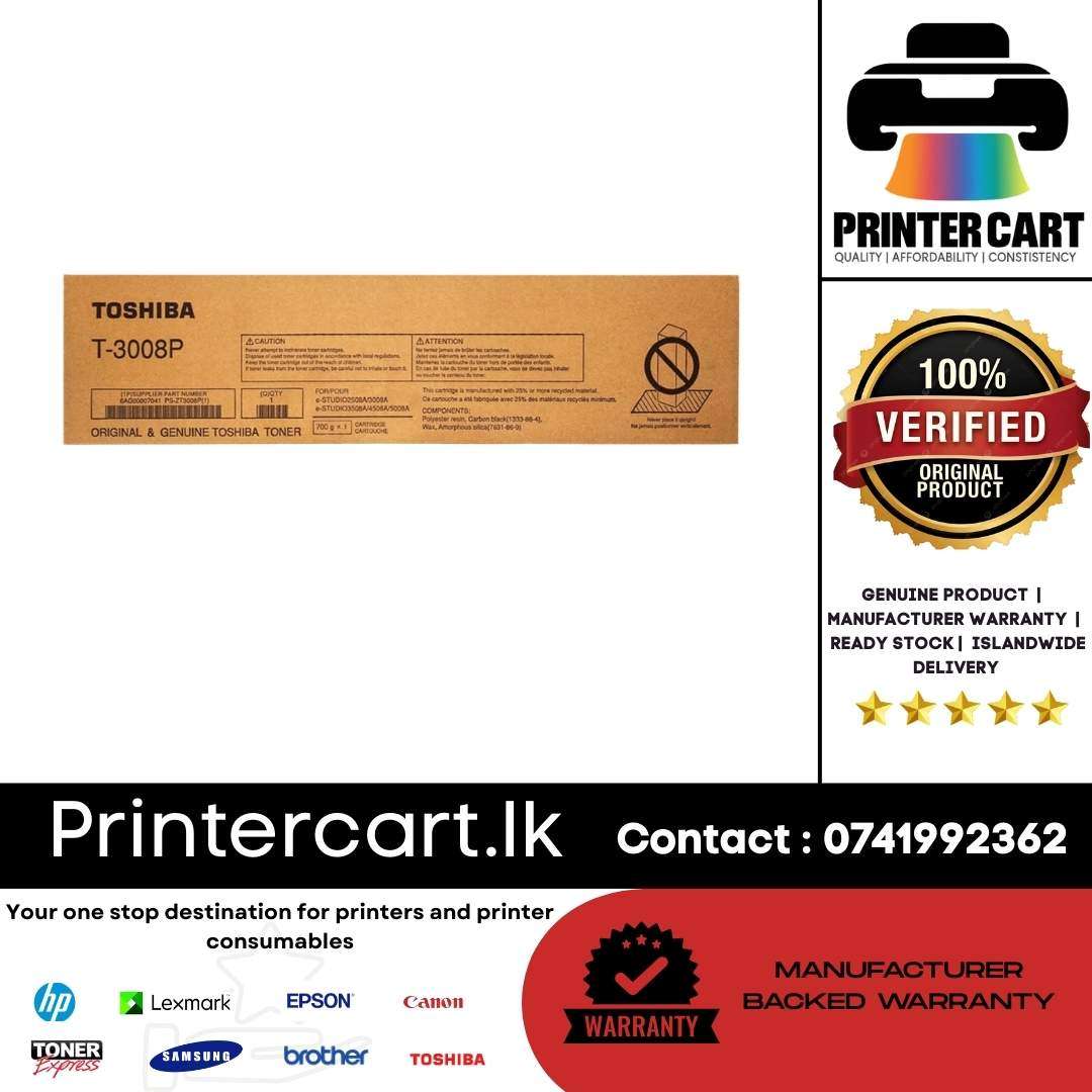 Toshiba T-3008P Black Toner Cartridge