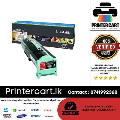 Lexmark X860H21G High-Yield Black Toner Cartridge