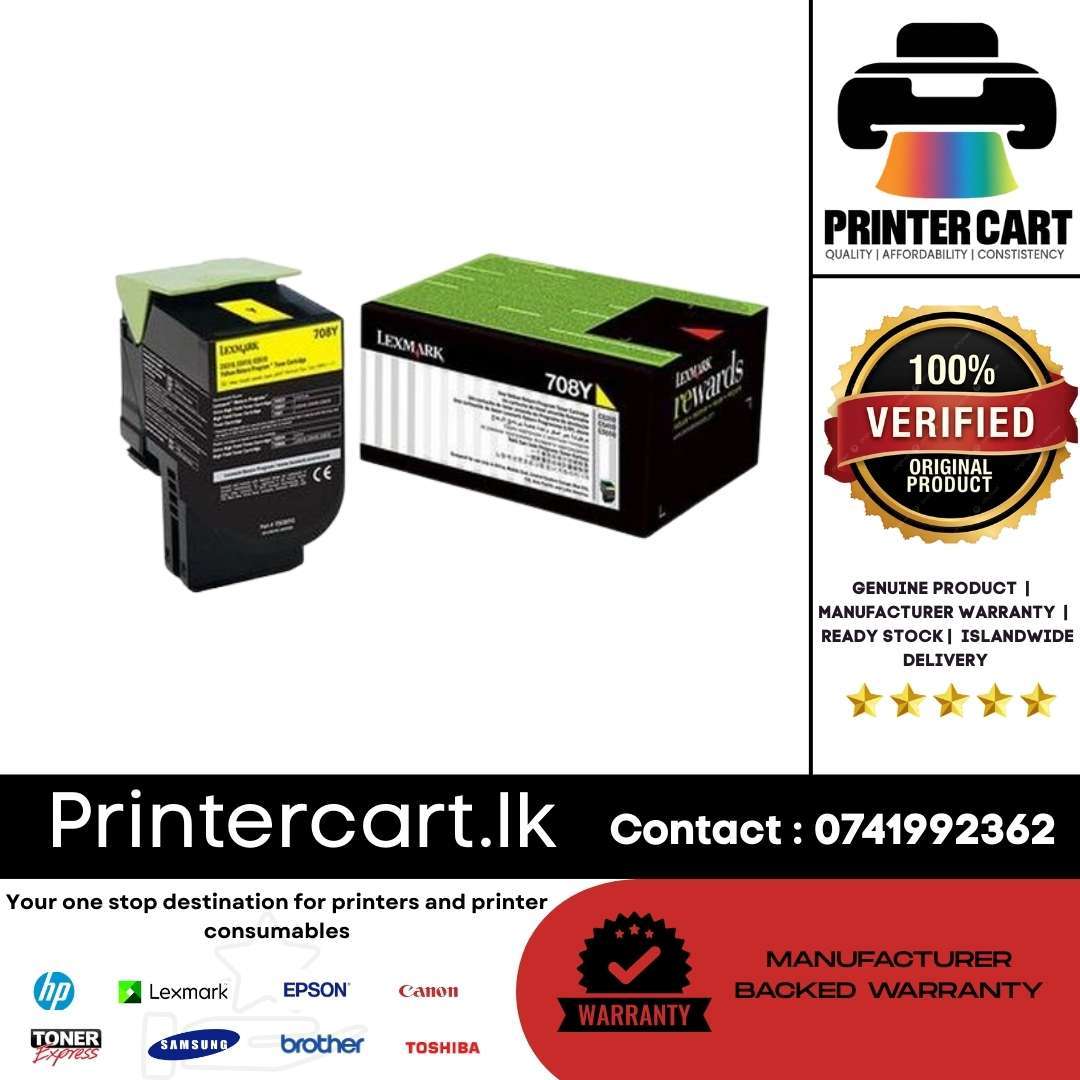 Lexmark 70C80Y0 Standard-Yield Yellow Toner Cartridge