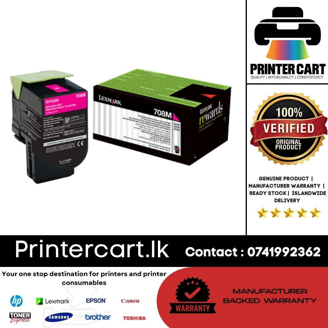 Lexmark 70C80M0 Standard-Yield Magenta Toner Cartridge