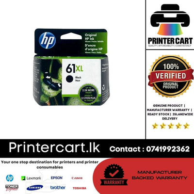 HP 61XL Black High-Yield Original Ink Cartridge (CH563WN)