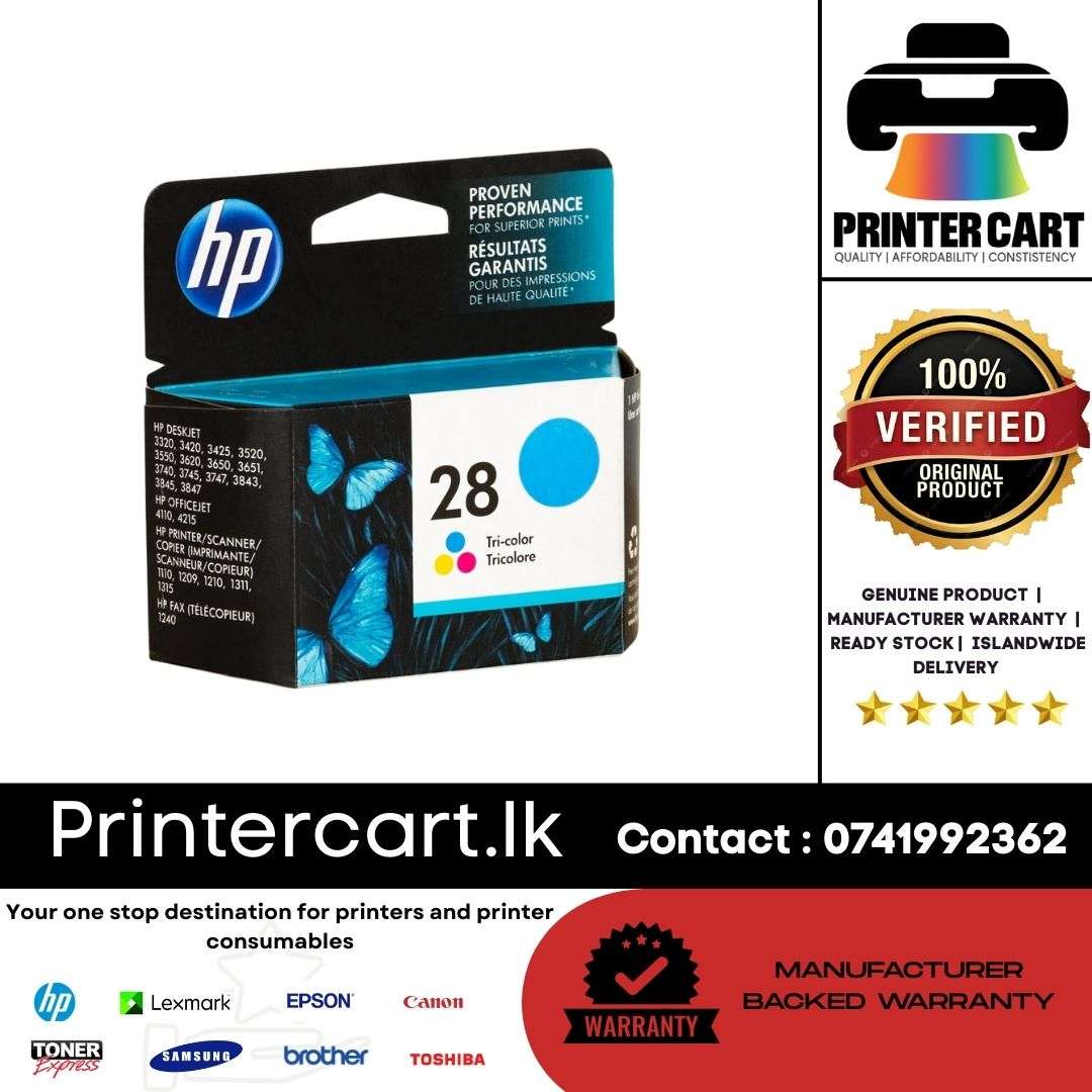 HP 28 Tri-Color Original Ink Cartridge (C8728AN)