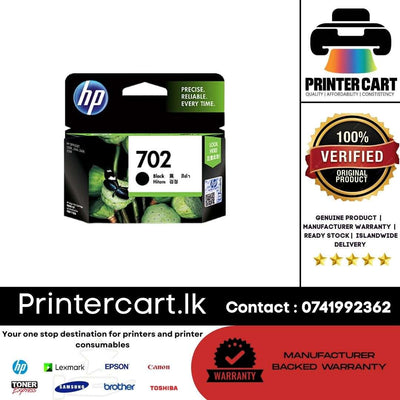 HP 702 Black Original Ink Cartridge (CC660AA)