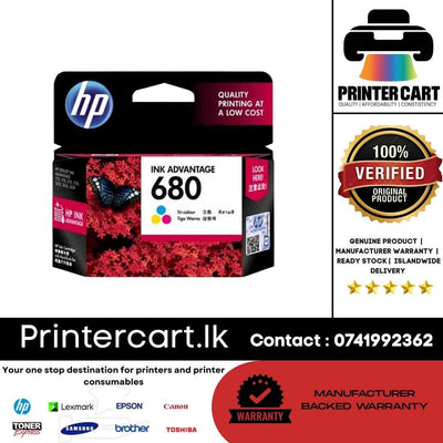 HP 680 Tri-color Original Ink Advantage Cartridge (F6V26AA)