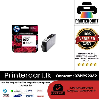 HP 685 Black Original Ink Advantage Cartridge (CZ121AA)