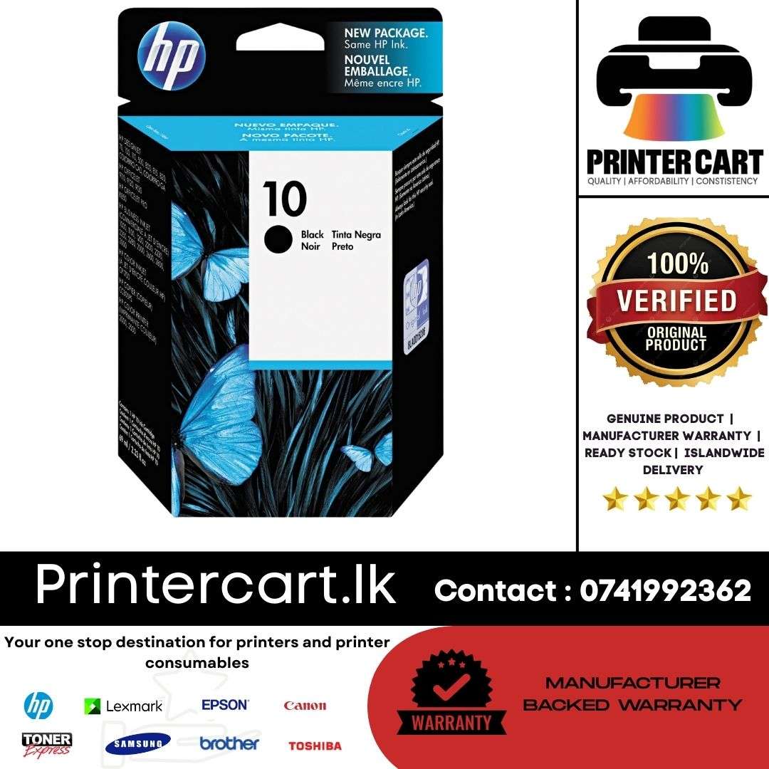 HP 10 Black Original Ink Cartridge (C4844A)