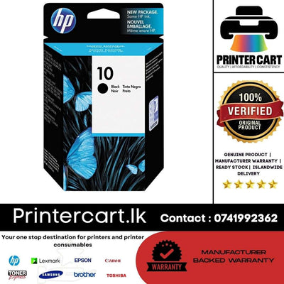 HP 10 Black Original Ink Cartridge (C4844A)