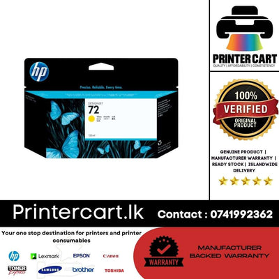 HP 72 130-ml Yellow DesignJet Ink Cartridge (C9373A)