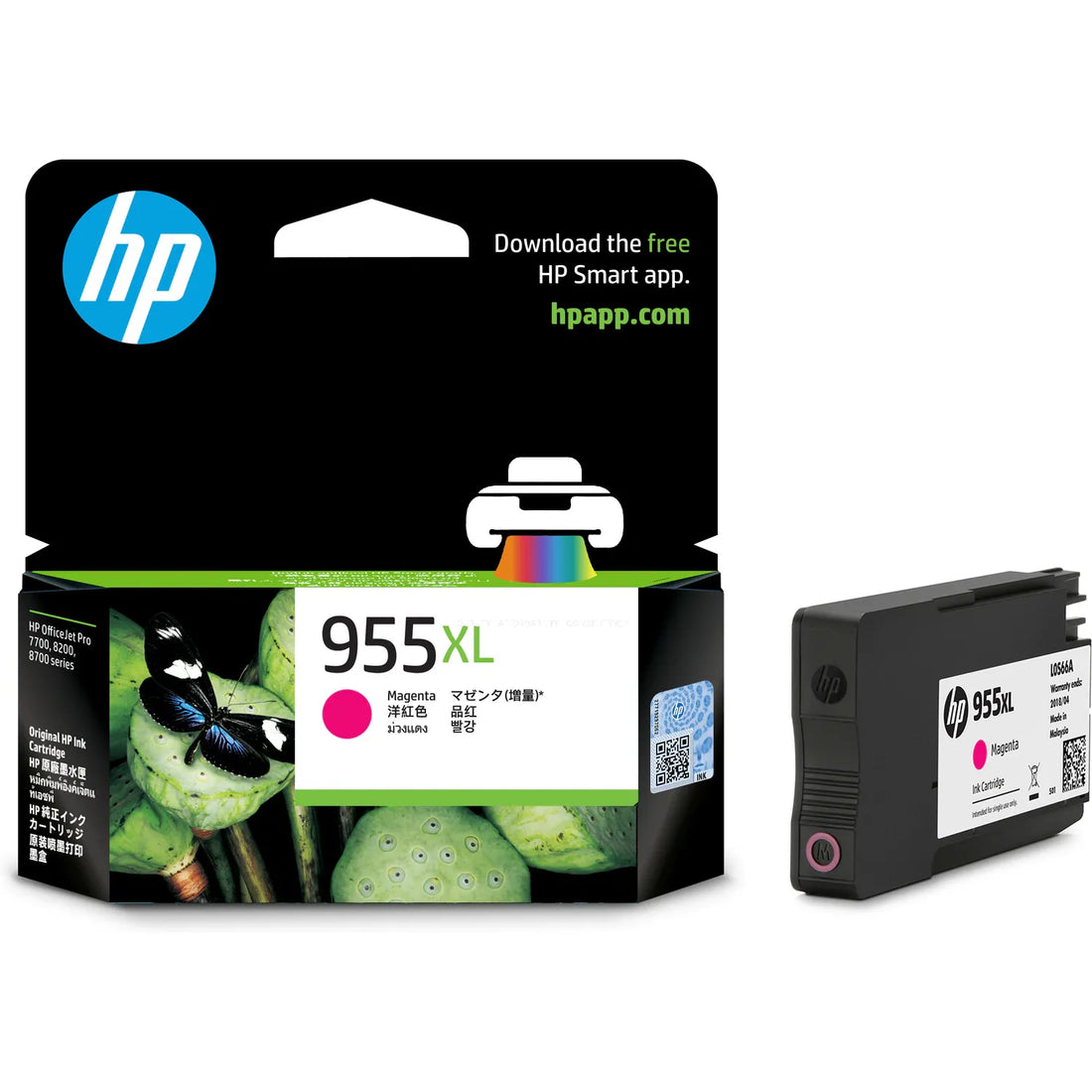 HP 955XL Magenta High-Yield Original Ink Cartridge (L0S64AA)