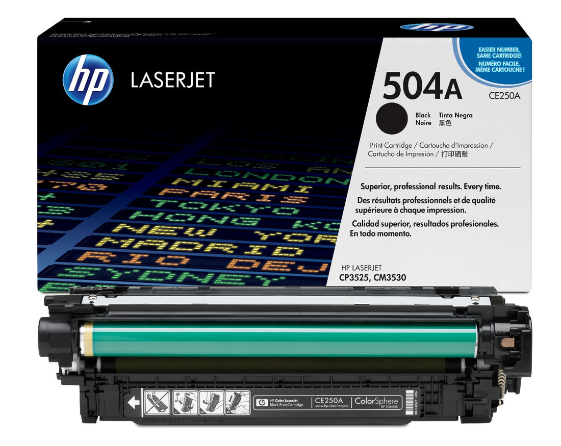 HP 504A Black Toner Cartridge (CE250A)