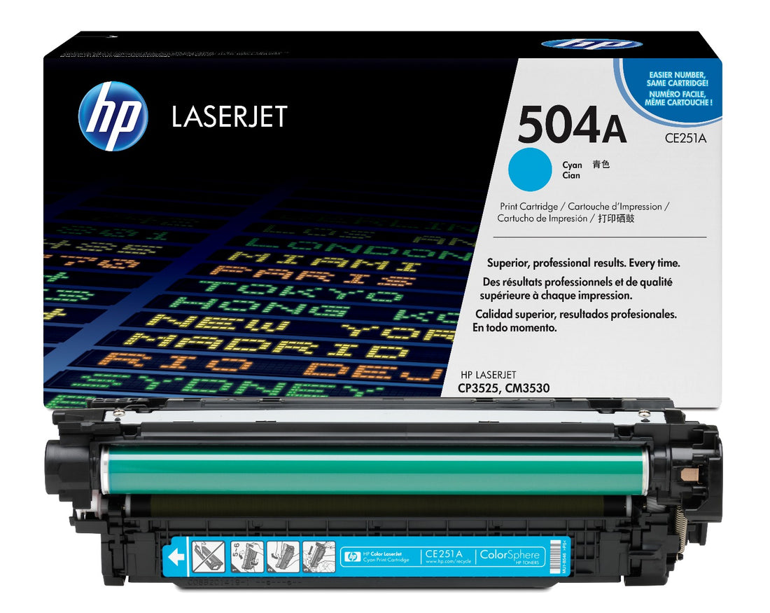 HP 504A Cyan Toner Cartridge (CE251A)