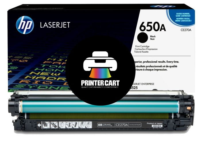 HP 650A Black Toner Cartridge (CE270A)