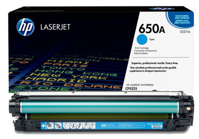 HP 650A Cyan Toner Cartridge (CE271A)